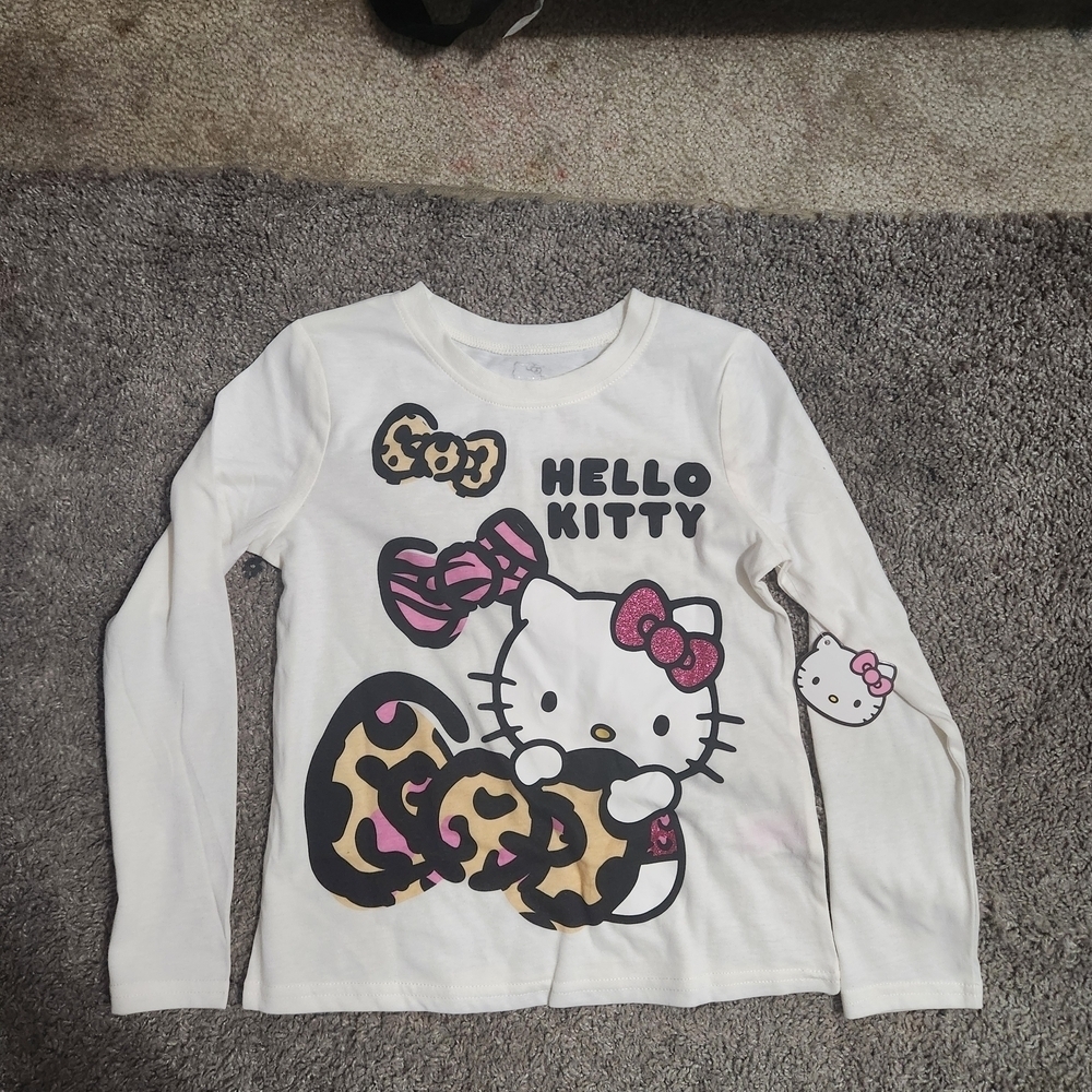 Hello Kitty White and Pink Long Sleeve Tee
